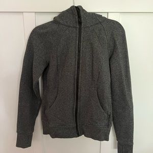 Grey Heathered Lululemon Zip Up (size 6)